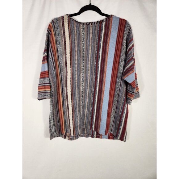 Chaps Denim Womens Plus Sweater Half Sleeve Western Boho Earthfairy Festival 1X - Picture 5 of 5